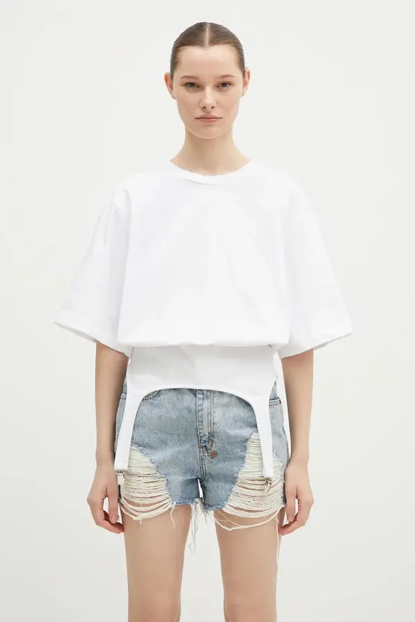 Fiorucci Bombažna kratka majica Fiorucci Suspender Belt