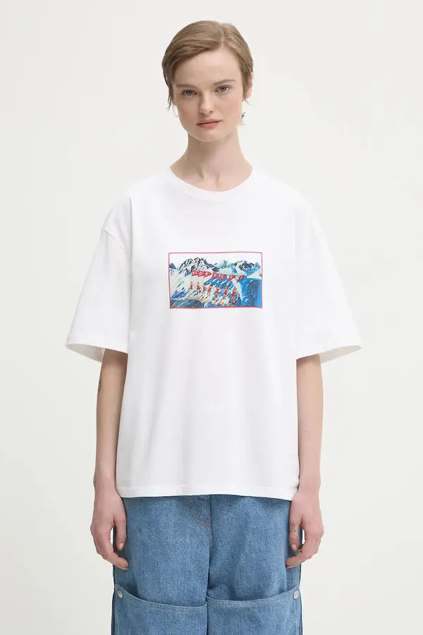 Fiorucci Bombažna kratka majica Fiorucci Winter Waterskiing Print Boxy