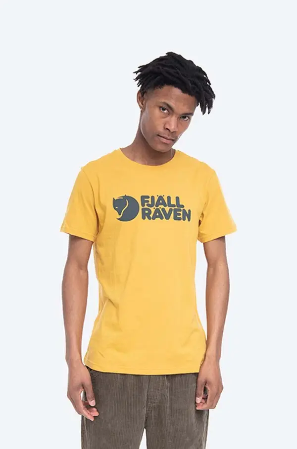 Fjallraven Bombažna kratka majica Fjallraven Logo
