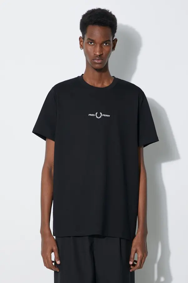 Fred Perry Bombažna kratka majica Fred Perry Embroidered T-Shirt