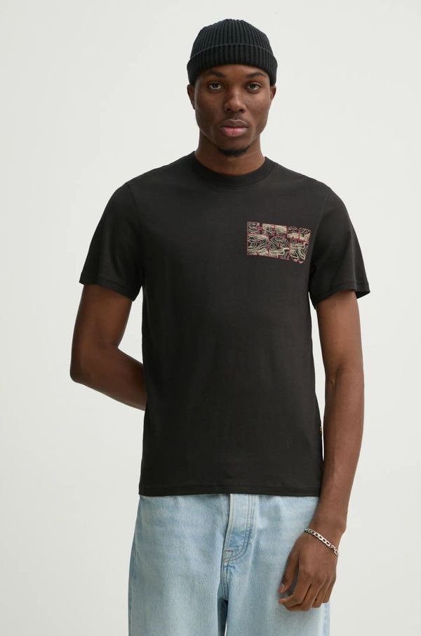 G-Star Raw Bombažna kratka majica G-Star Raw moška, črna barva, D25146-C506
