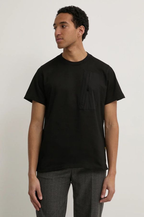 G-Star Raw Bombažna kratka majica G-Star Raw moška, črna barva, D26545-D959