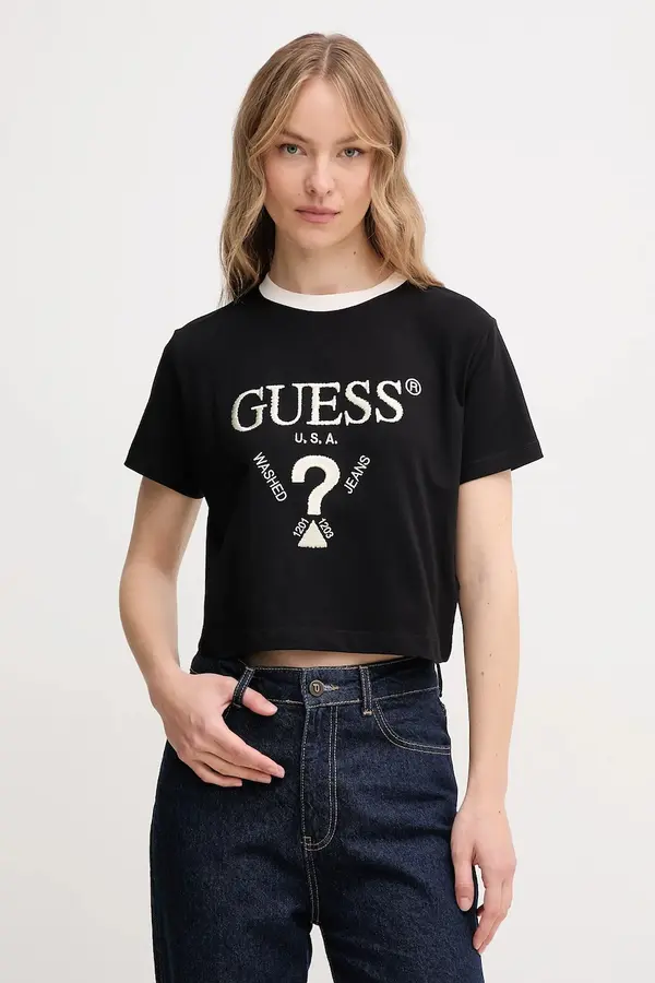 Guess Bombažna kratka majica Guess FILANTA