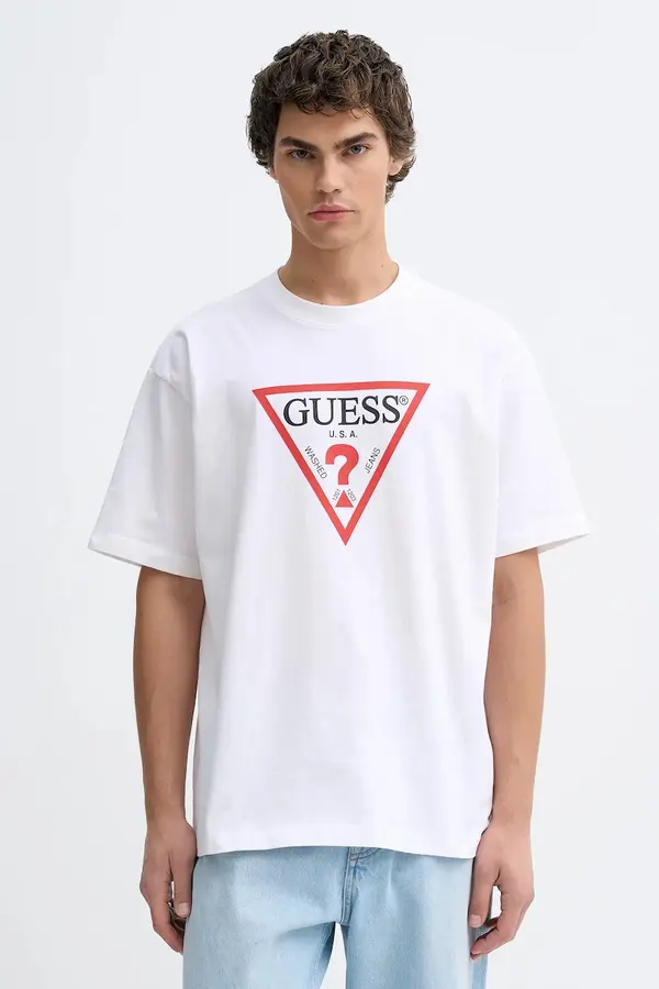 Guess Jeans Bombažna kratka majica Guess Jeans