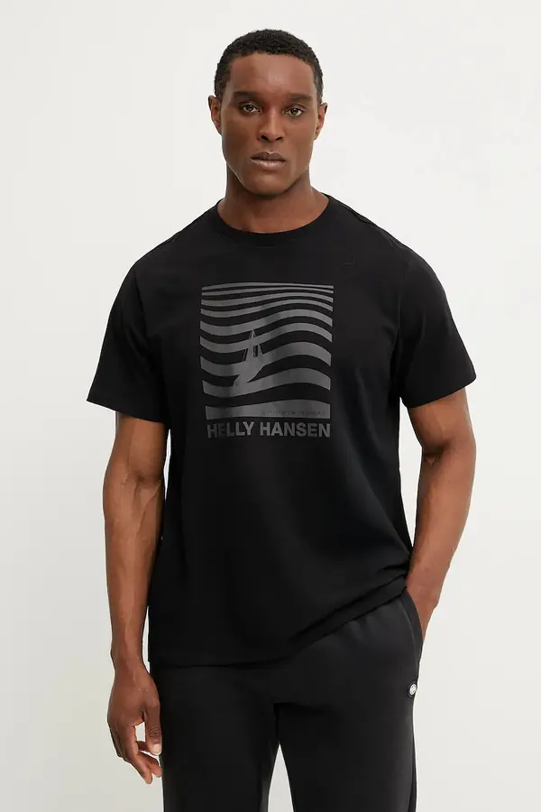 Helly Hansen Bombažna kratka majica Helly Hansen SHORELINE