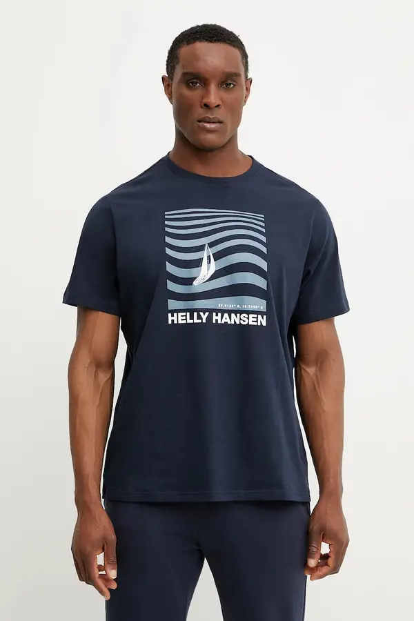 Helly Hansen Bombažna kratka majica Helly Hansen SHORELINE