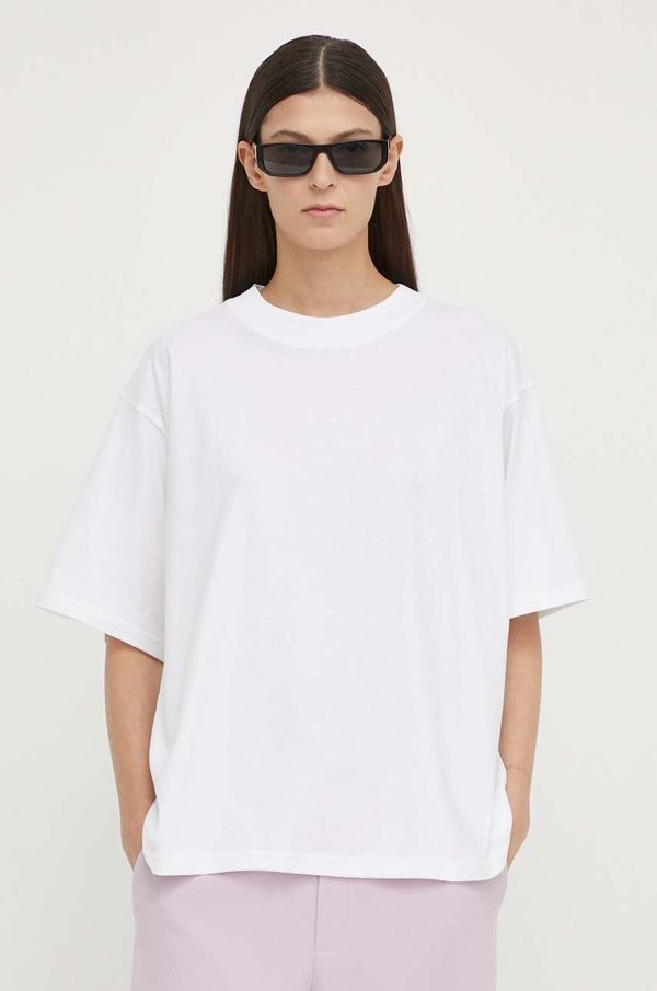 Herskind Bombažna kratka majica Herskind Larsson ženska, bela barva, 5135530