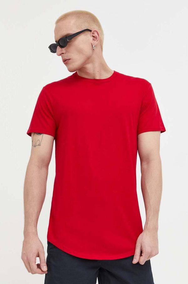 Hollister Co. Bombažna kratka majica Hollister Co. rdeča barva