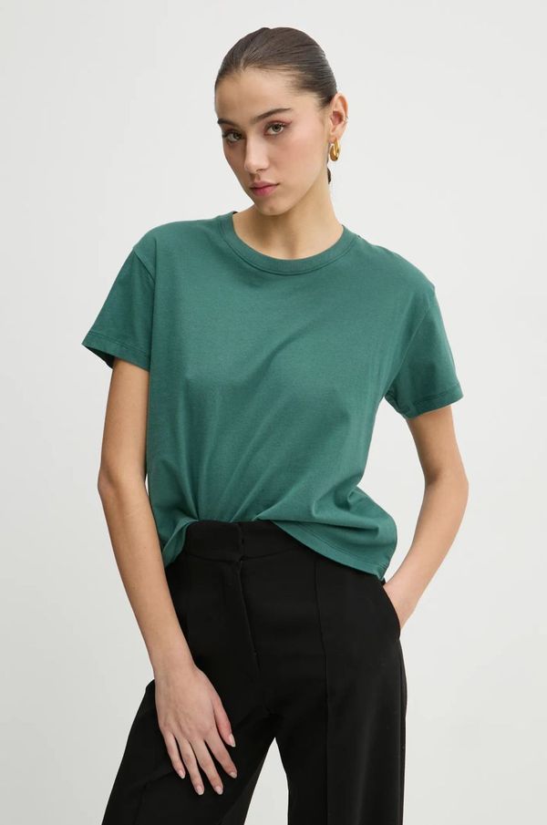 Hollister Co. Bombažna kratka majica Hollister Co. ženska, zelena barva, KI339-3705