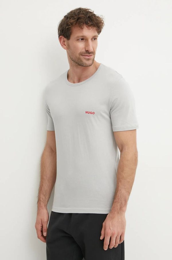 Hugo Bombažna kratka majica HUGO 3-pack moška, črna barva, 50532811