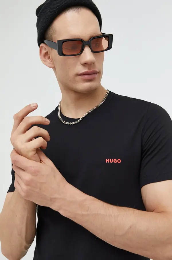 HUGO Bombažna kratka majica HUGO 3-pack T-SHIRT RN TRIPLET P