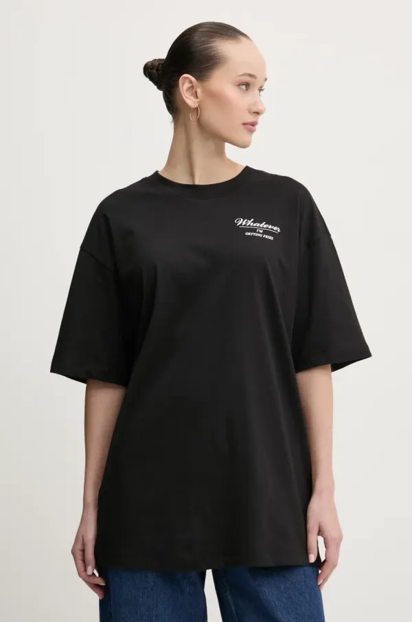 Hugo Blue Bombažna kratka majica Hugo Blue ženska, črna barva, 50533976