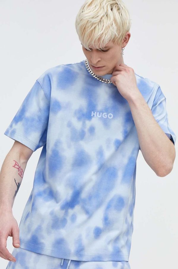 Hugo Bombažna kratka majica HUGO moški