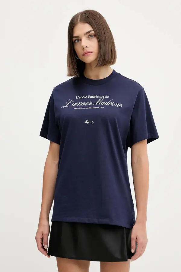 HUGO Bombažna kratka majica HUGO Vintage Tee_16