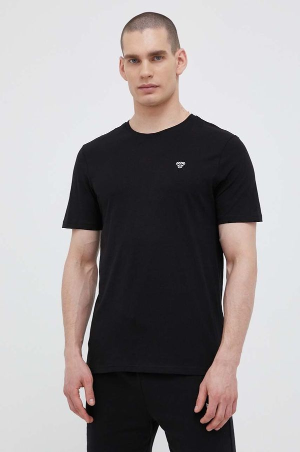 Hummel Bombažna kratka majica Hummel črna barva