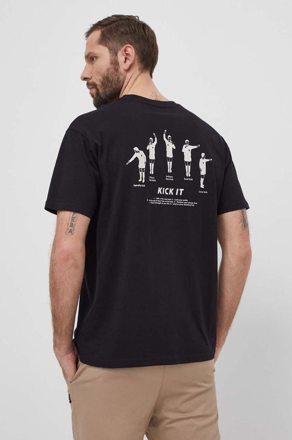 Hummel Bombažna kratka majica Hummel moški, črna barva
