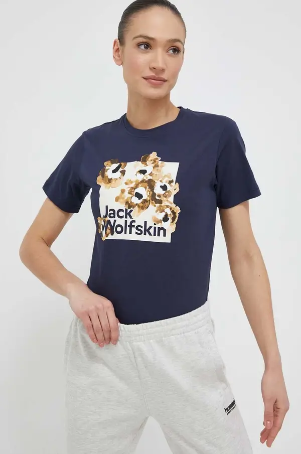 Jack Wolfskin Bombažna kratka majica Jack Wolfskin 10