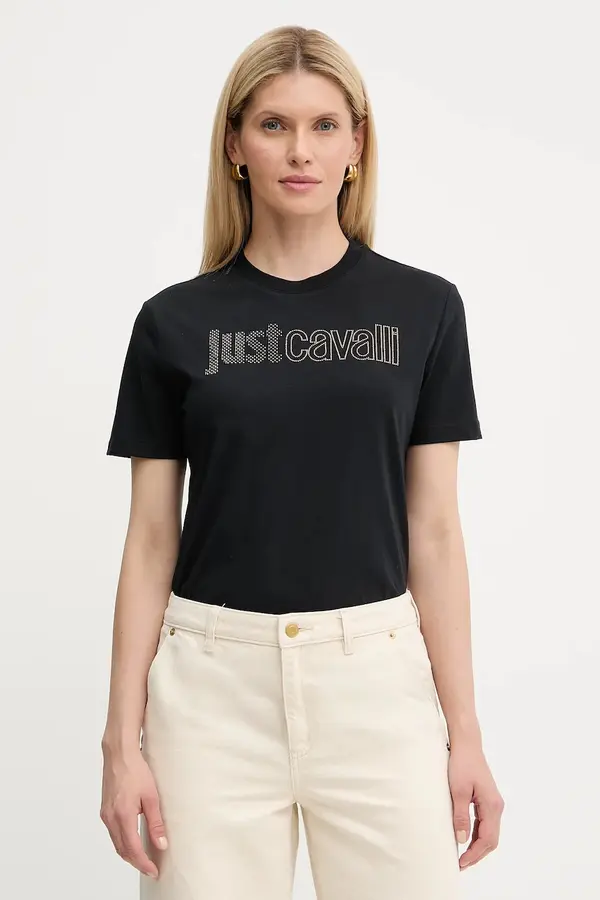 Just Cavalli Bombažna kratka majica Just Cavalli