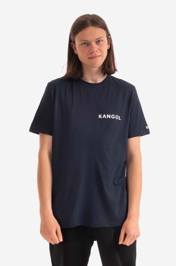 Kangol Bombažna kratka majica Kangol Heritage Basic mornarsko modra barva