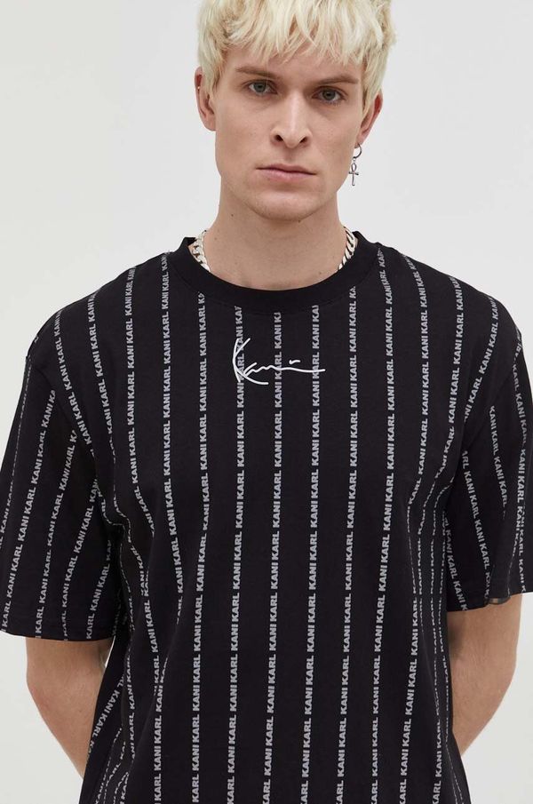 Karl Kani Bombažna kratka majica Karl Kani moški, črna barva