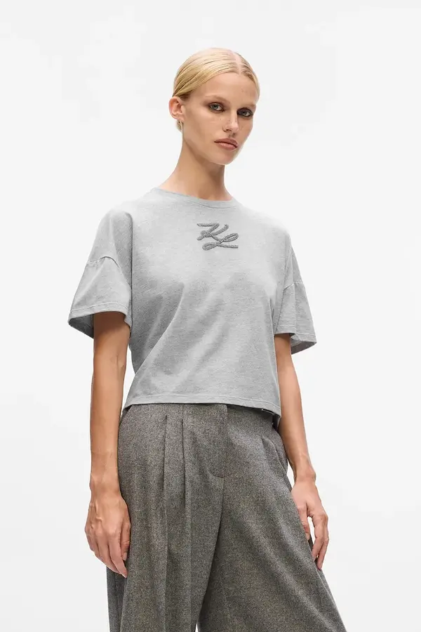 Karl Lagerfeld Bombažna kratka majica Karl Lagerfeld