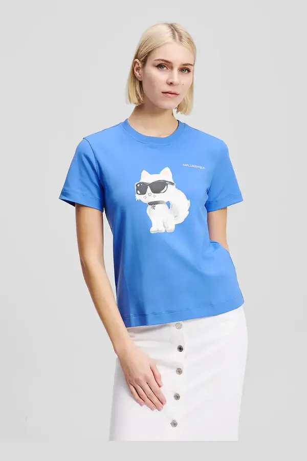Karl Lagerfeld Bombažna kratka majica Karl Lagerfeld