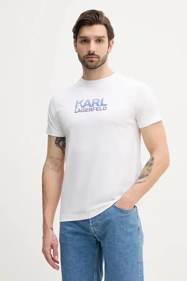 Karl Lagerfeld Bombažna kratka majica Karl Lagerfeld
