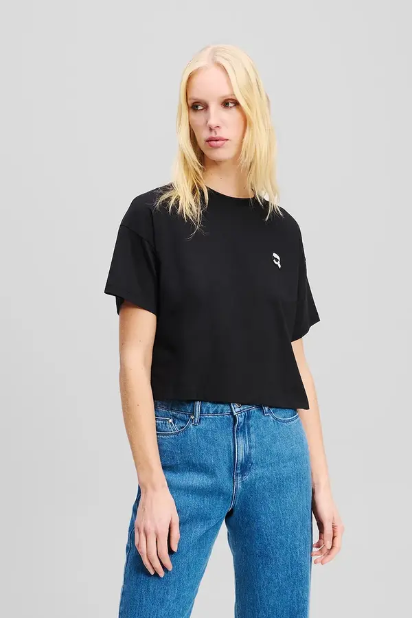Karl Lagerfeld Bombažna kratka majica Karl Lagerfeld IKON