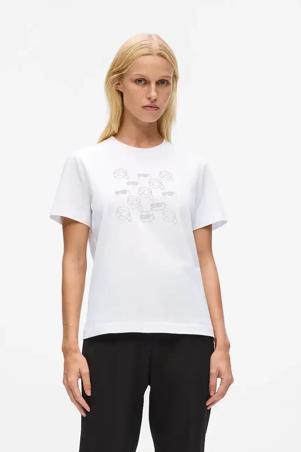 Karl Lagerfeld Bombažna kratka majica Karl Lagerfeld IKON