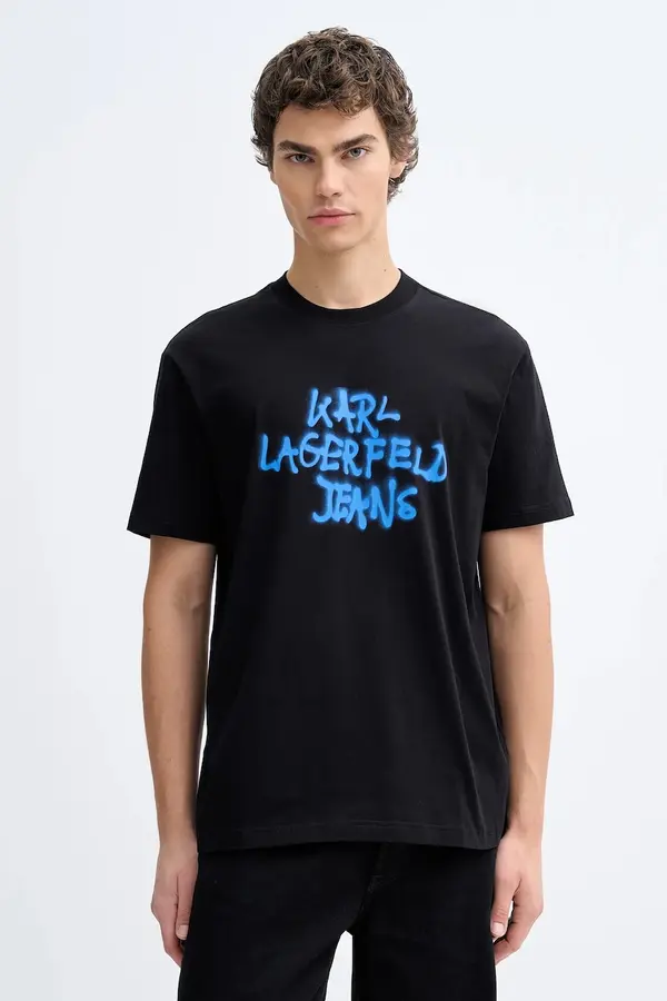 Karl Lagerfeld Jeans Bombažna kratka majica Karl Lagerfeld Jeans