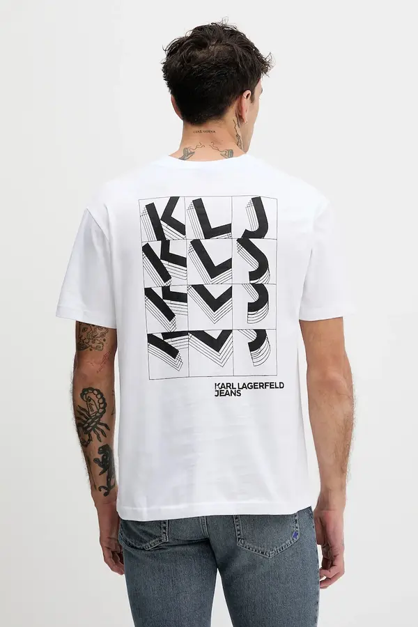 Karl Lagerfeld Jeans Bombažna kratka majica Karl Lagerfeld Jeans