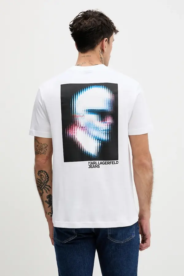 Karl Lagerfeld Jeans Bombažna kratka majica Karl Lagerfeld Jeans