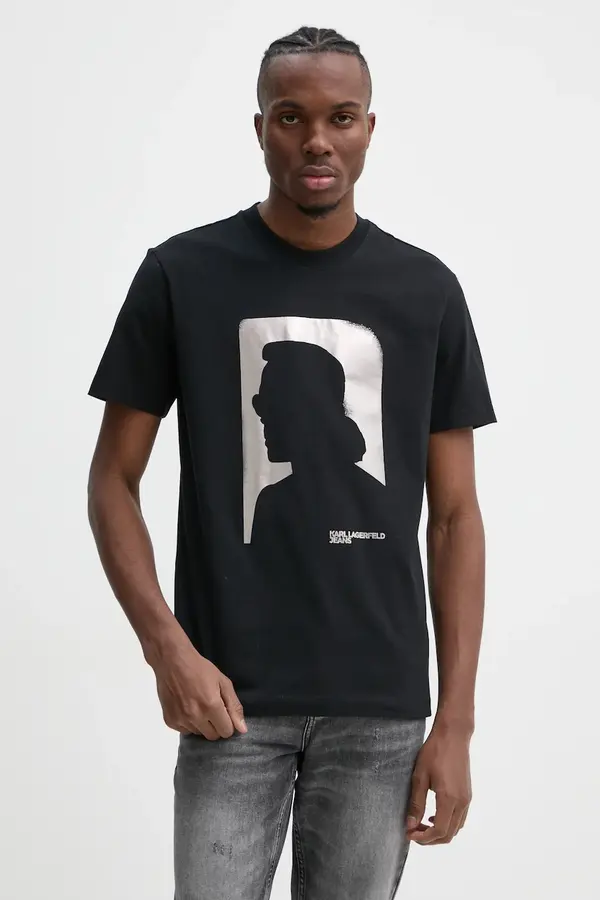 Karl Lagerfeld Jeans Bombažna kratka majica Karl Lagerfeld Jeans