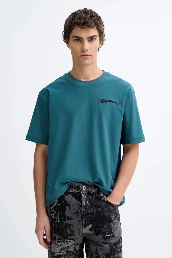 Karl Lagerfeld Jeans Bombažna kratka majica Karl Lagerfeld Jeans