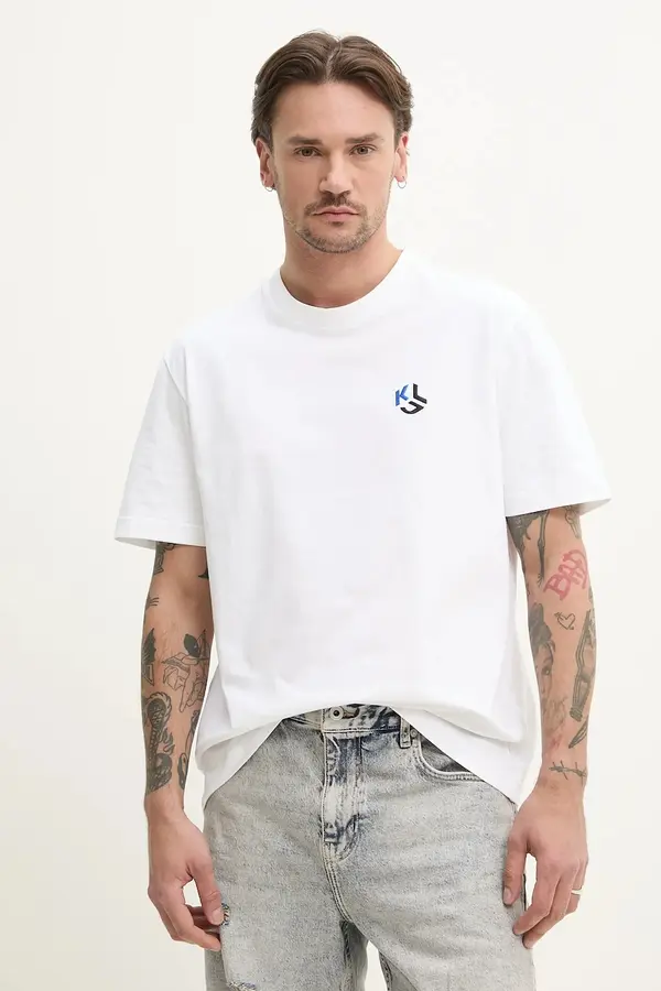 Karl Lagerfeld Jeans Bombažna kratka majica Karl Lagerfeld Jeans