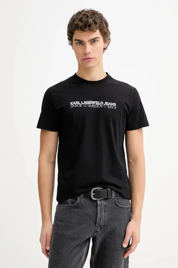 Karl Lagerfeld Jeans Bombažna kratka majica Karl Lagerfeld Jeans