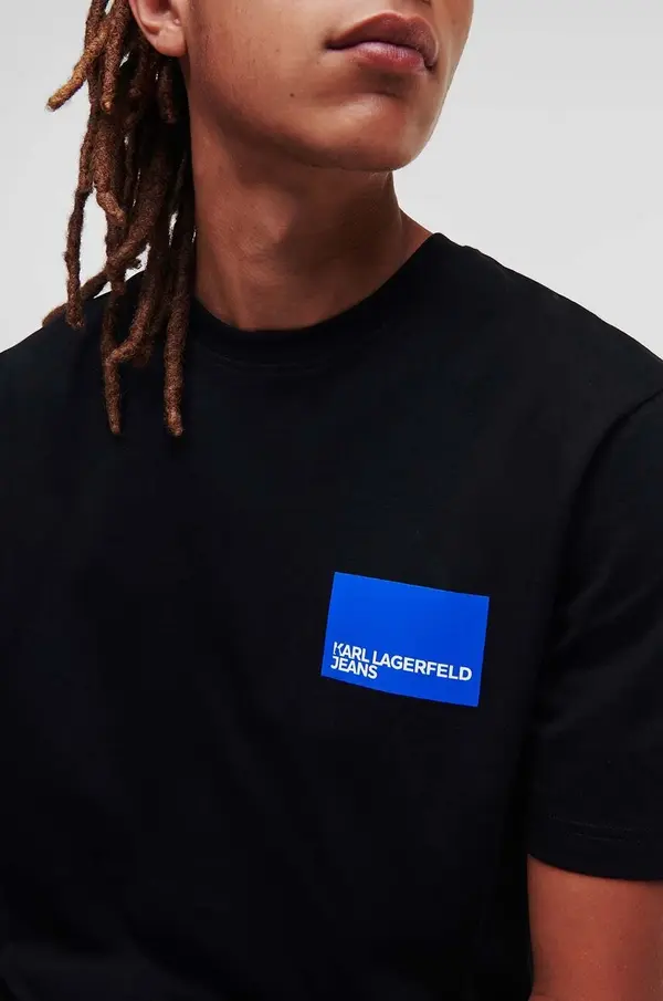 Karl Lagerfeld Jeans Bombažna kratka majica Karl Lagerfeld Jeans