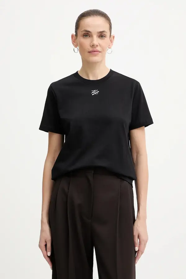 Karl Lagerfeld Bombažna kratka majica Karl Lagerfeld KL ESSENTIAL