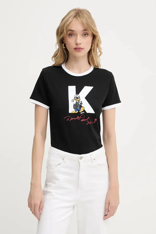 Karl Lagerfeld Bombažna kratka majica Karl Lagerfeld KL X DISNEY