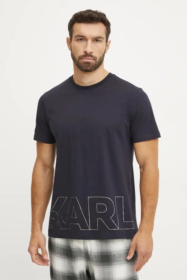 Karl Lagerfeld Bombažna kratka majica Karl Lagerfeld