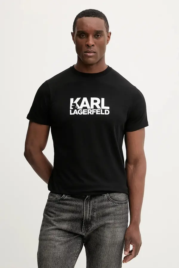 Karl Lagerfeld Bombažna kratka majica Karl Lagerfeld