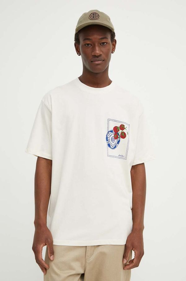 Les Deux Bombažna kratka majica Les Deux moška, bež barva, LDM101174