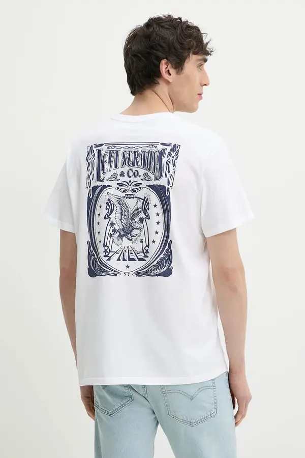 Levi's Bombažna kratka majica Levi's GRAPHIC CREWNECK TEE