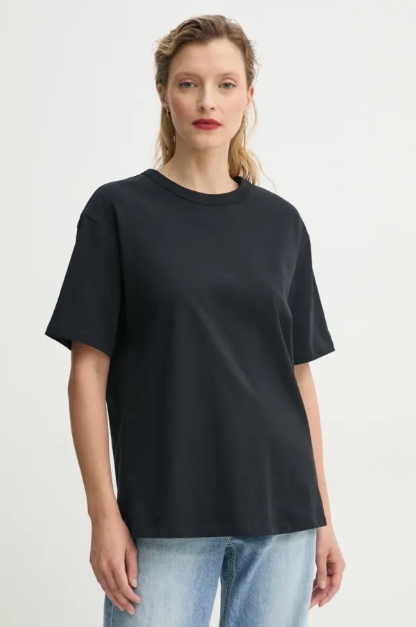 Levi's Bombažna kratka majica Levi's TABOR TEE ženska, črna barva, 001HI