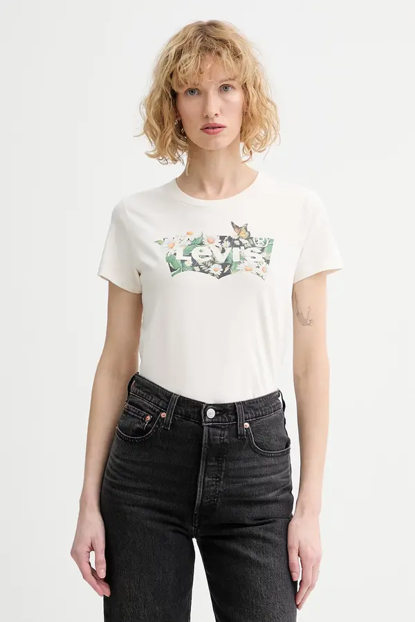 Levi's Bombažna kratka majica Levi's THE PERFECT