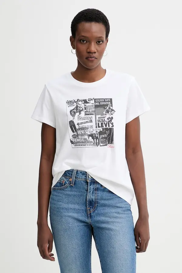 Levi's Bombažna kratka majica Levi's THE PERFECT