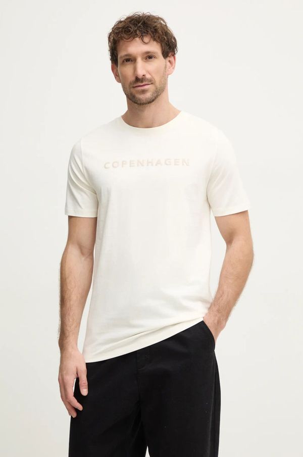 Lindbergh Bombažna kratka majica Lindbergh moška, bež barva, 30-400200