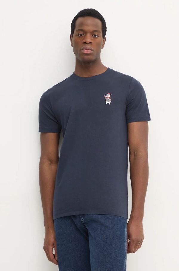 Lindbergh Bombažna kratka majica Lindbergh moška, mornarsko modra barva, 30-400313