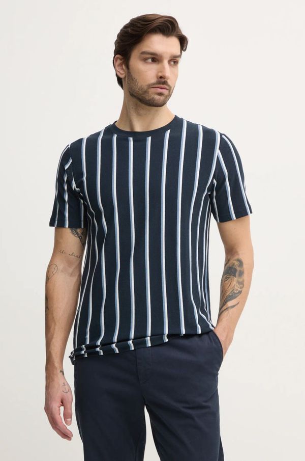 Lindbergh Bombažna kratka majica Lindbergh moške, mornarsko modra barva, 30-400259