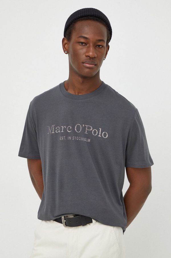 Marc O'Polo Bombažna kratka majica Marc O'Polo 2-pack moški, siva barva